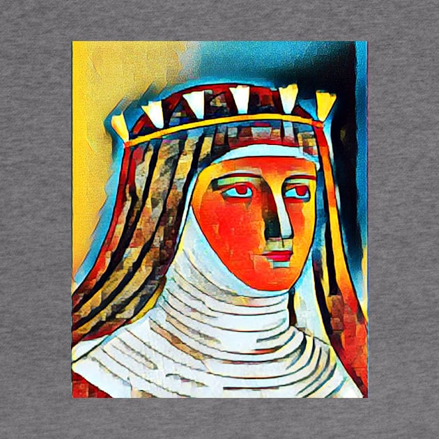 Hildegard of Bingen Abstract Portrait | Hildegard of Bingen Artwork 3 by JustLit